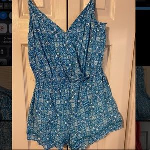 Flower print romper